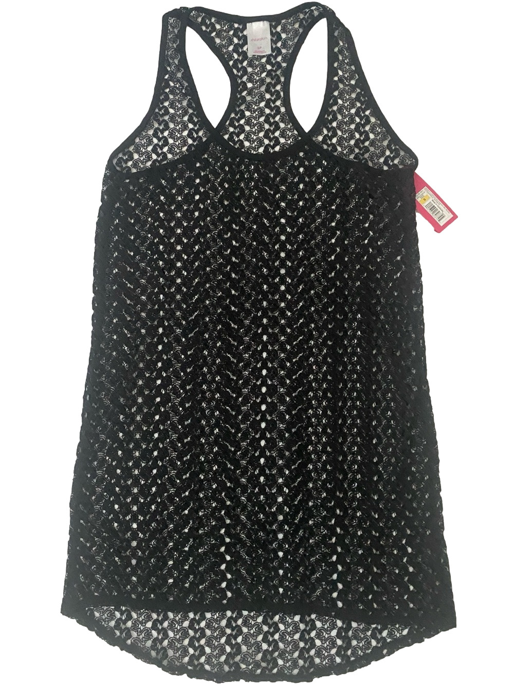 Xhilaration Black Crochet Open-Knit Tank - Picture 2 of 5